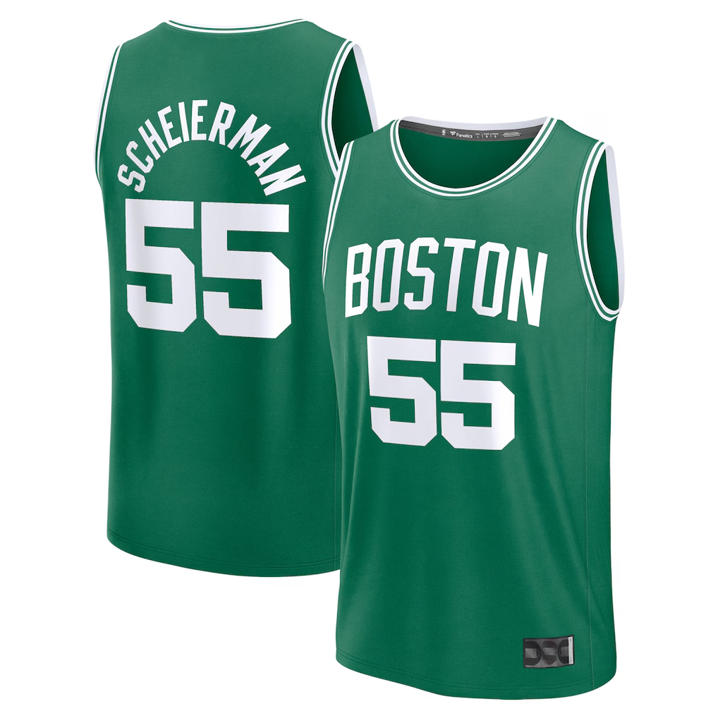 Leonaf B.Celtics #55 Baylor Scheierman  Kelly Green 2024 Draft Fast Break Player Jerseys - Icon Edition