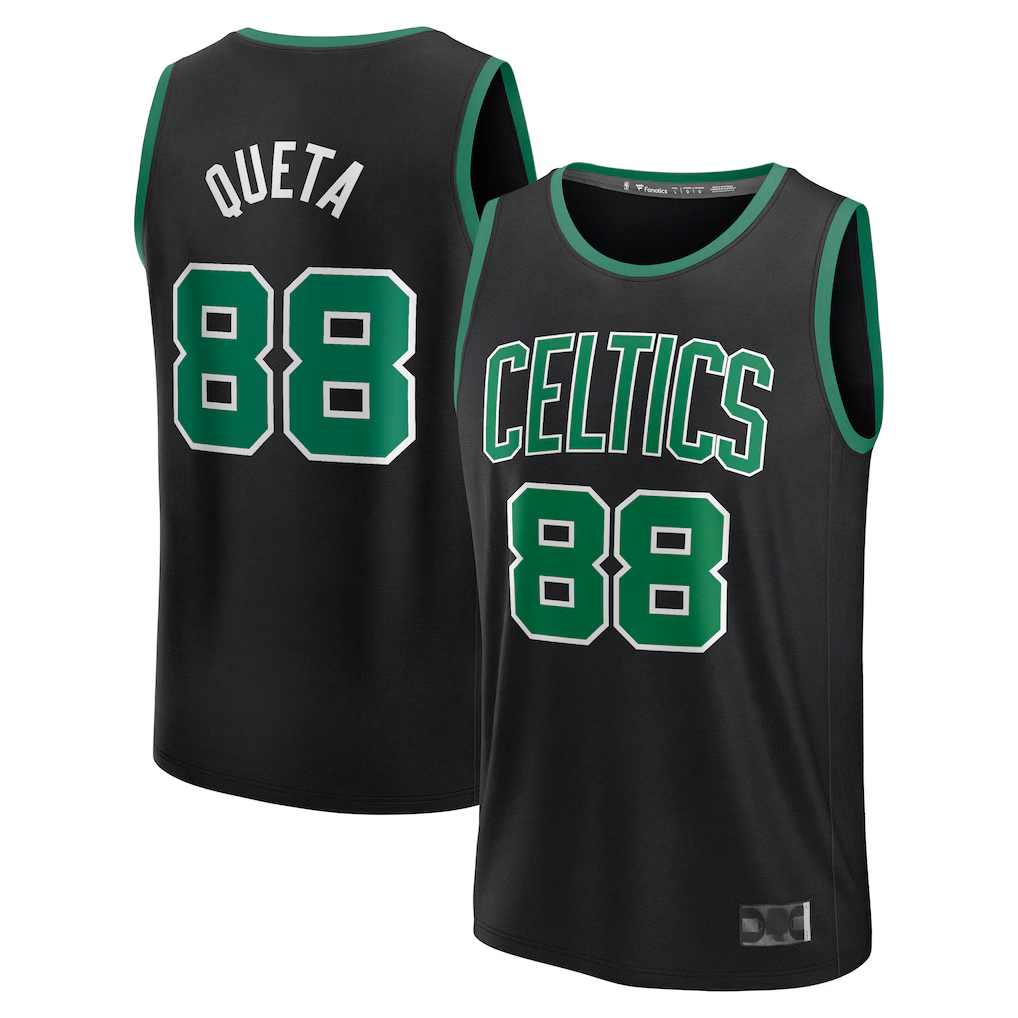 Leonaf B.Celtics #88 Neemias Queta  Black Fast Break Replica Player Jerseys - Statement Edition