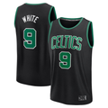 Seanshop B.Celtics #9 Derrick White  Black Fast Break Replica Player Jerseys - Statement Edition