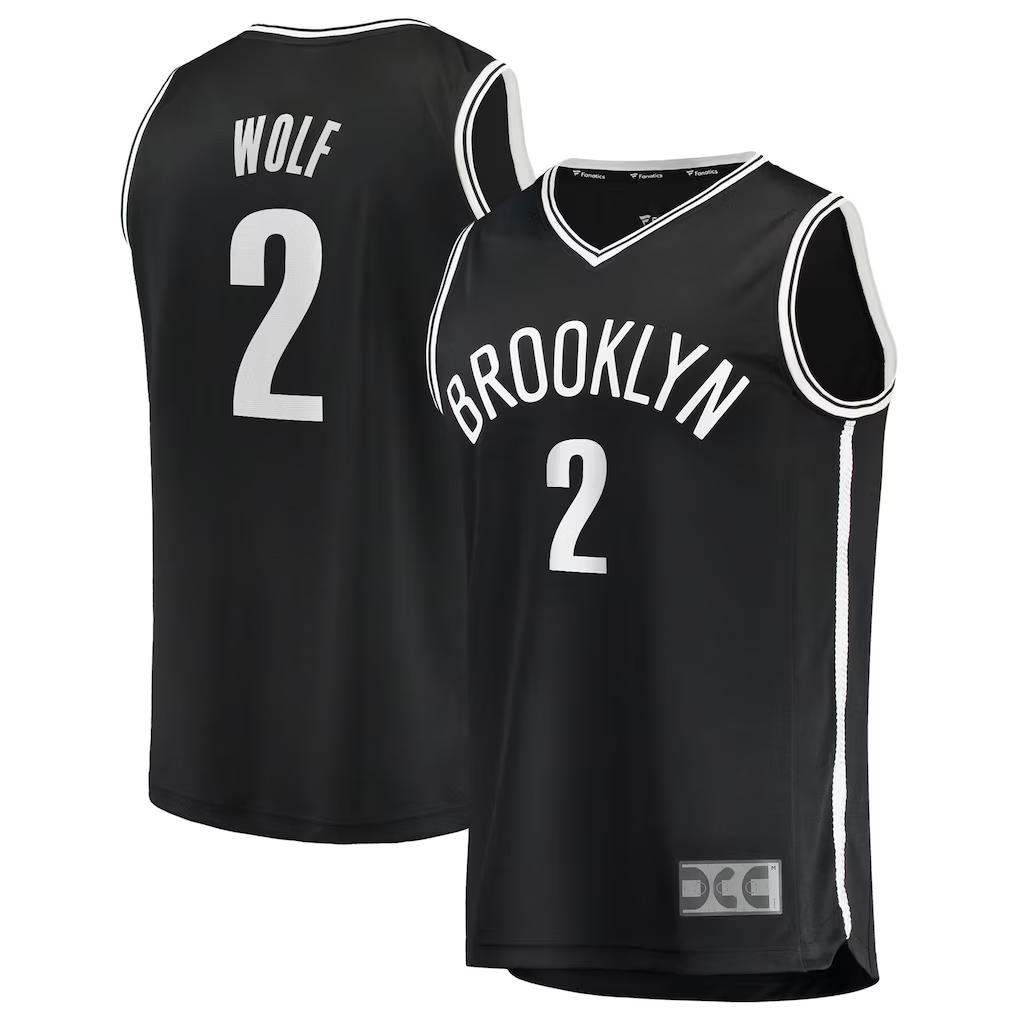 Seanshop B.Nets #2 Daniel Wolf  Black Fast Break Replica Jerseys - Icon Edition