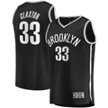 Seanshop B.Nets #33 Nicolas Claxton  Black Fast Break Replica Jerseys - Icon Edition