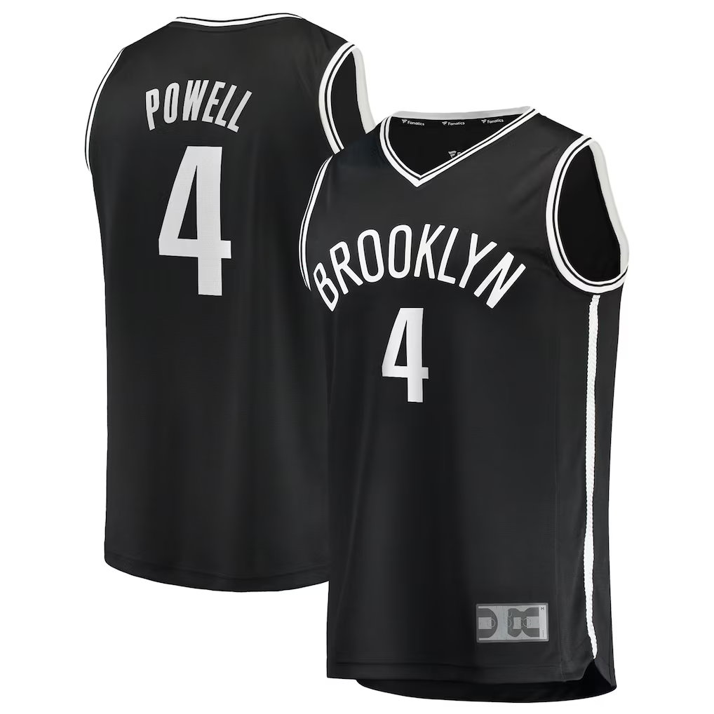 Seanshop B.Nets #4 Drake Powell  Black Fast Break Replica Jerseys - Icon Edition