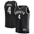 Seanshop B.Nets #4 Drake Powell  Black Fast Break Replica Jerseys - Icon Edition