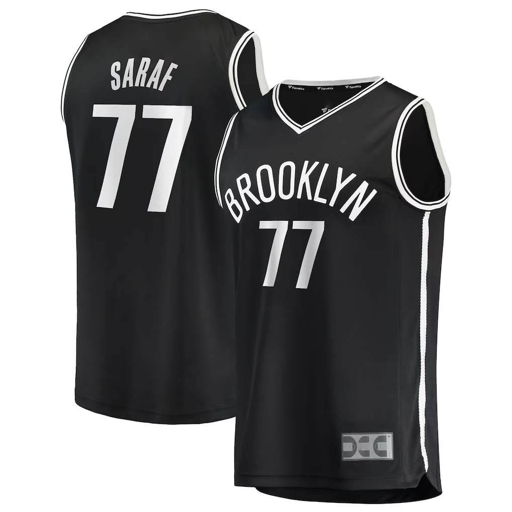 Seanshop B.Nets #77 Ben Saraf  Black Fast Break Replica Jerseys - Icon Edition
