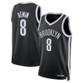 Seanshop B.Nets #8 Egor D?min Black Swingman Jerseys - Icon Edition