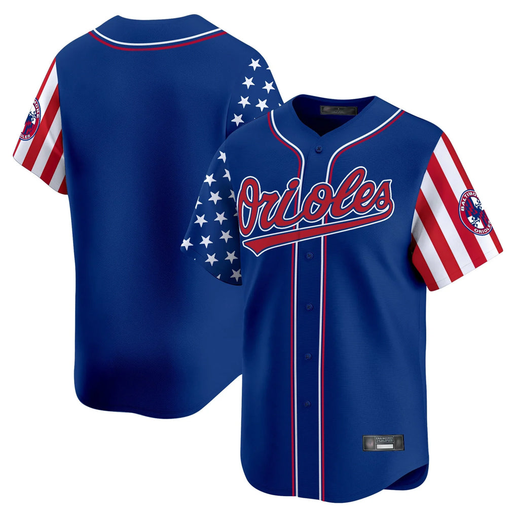 Seanshop B.Orioles Royal Independence Day Vapor Premier Limited Home Game Blank Player Stitched Jerseys