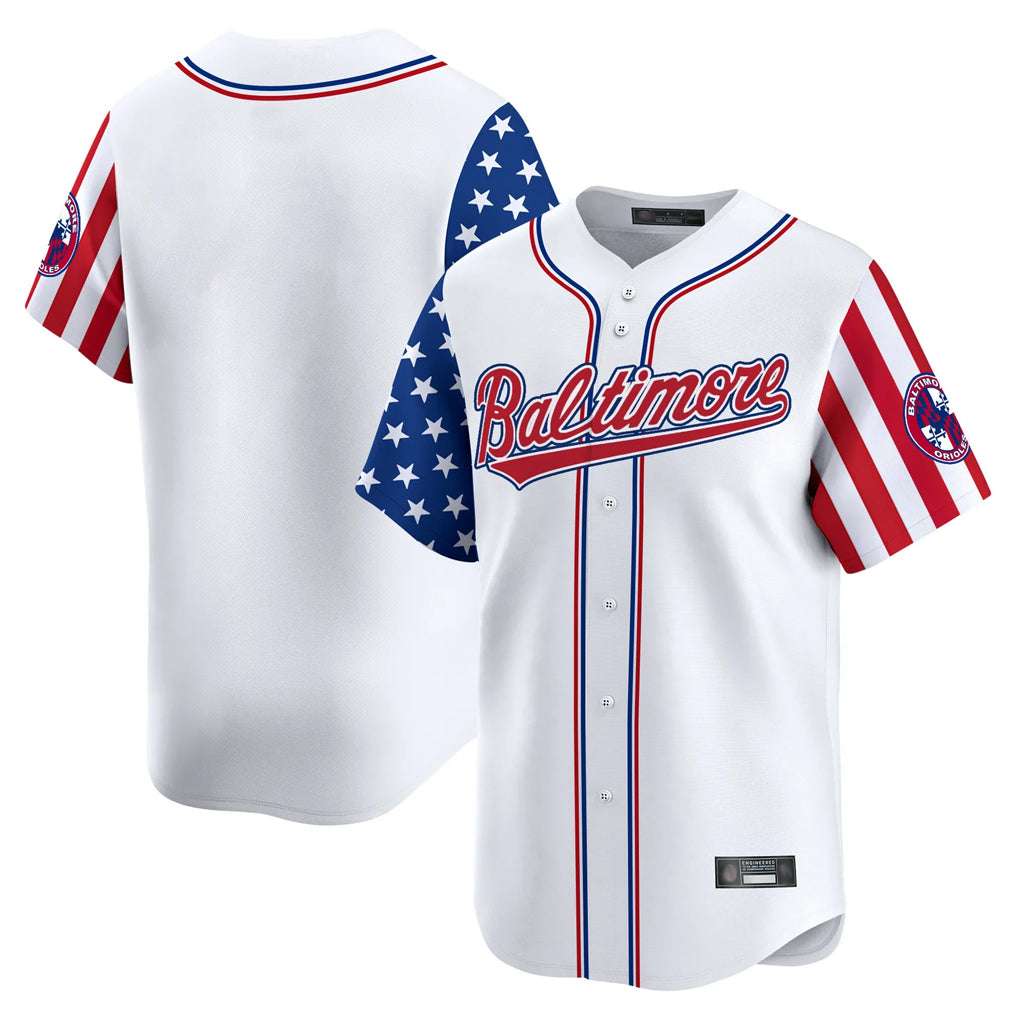Seanshop B.Orioles White Independence Day Vapor Premier Limited Home Game Blank Player Stitched Jerseys