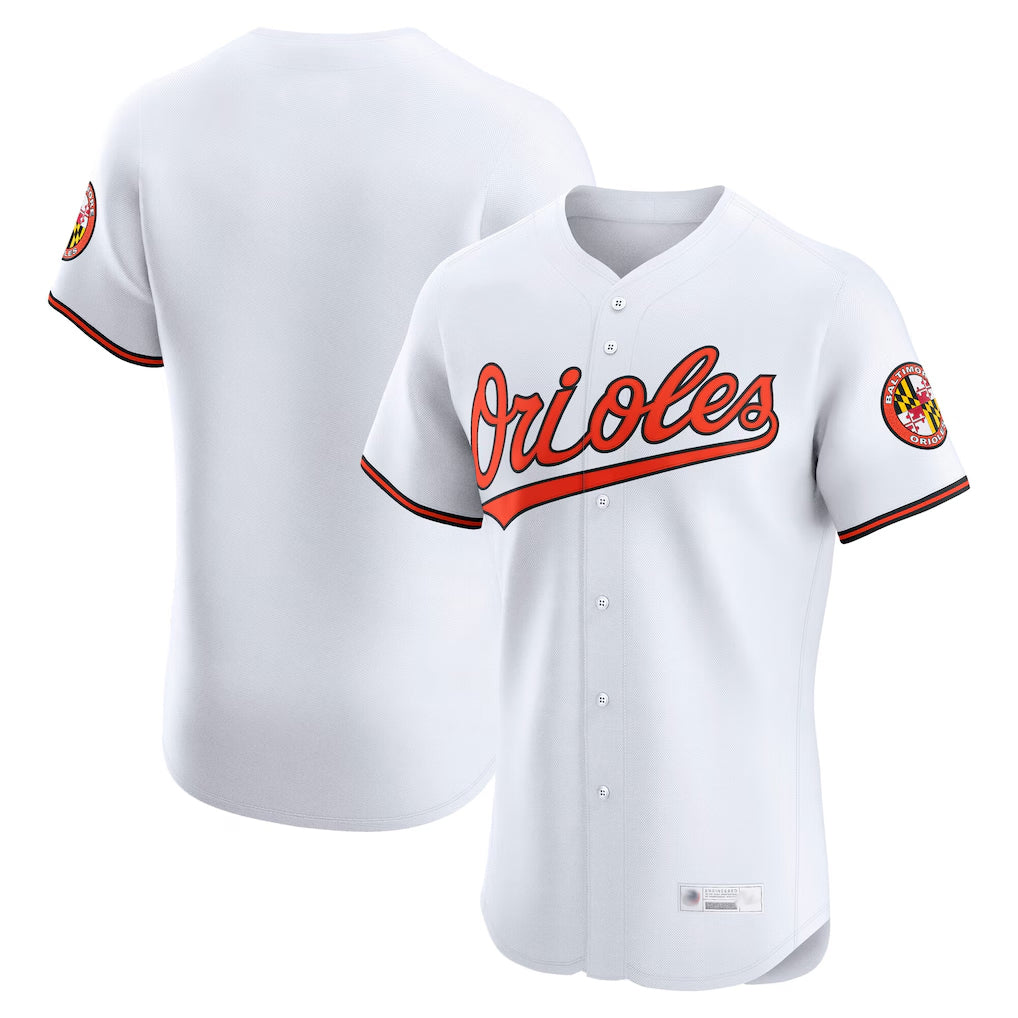 Seanshop B.Orioles White Limited Elite Home Game Blank Player Stitched Jerseys