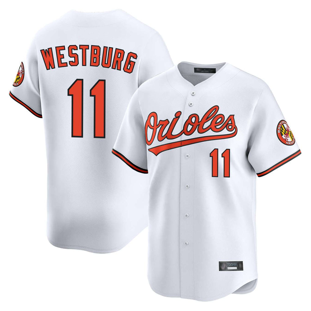 Seanshop B.Orioles #11 Jordan Westburg Player White Limited Home Game Stitched Jerseys