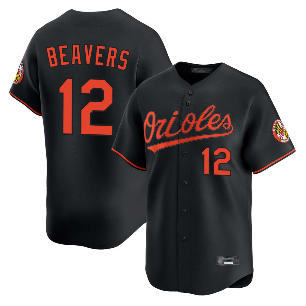 Seanshop B.Orioles #12 Dylan Beavers Player Black Limited Home Game Stitched Jerseys