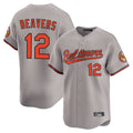 Seanshop B.Orioles #12 Dylan Beavers Player Gray Limited Home Game Stitched Jerseys