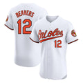 Seanshop B.Orioles #12 Dylan Beavers Player White Limited Elite Home Game Stitched Jerseys