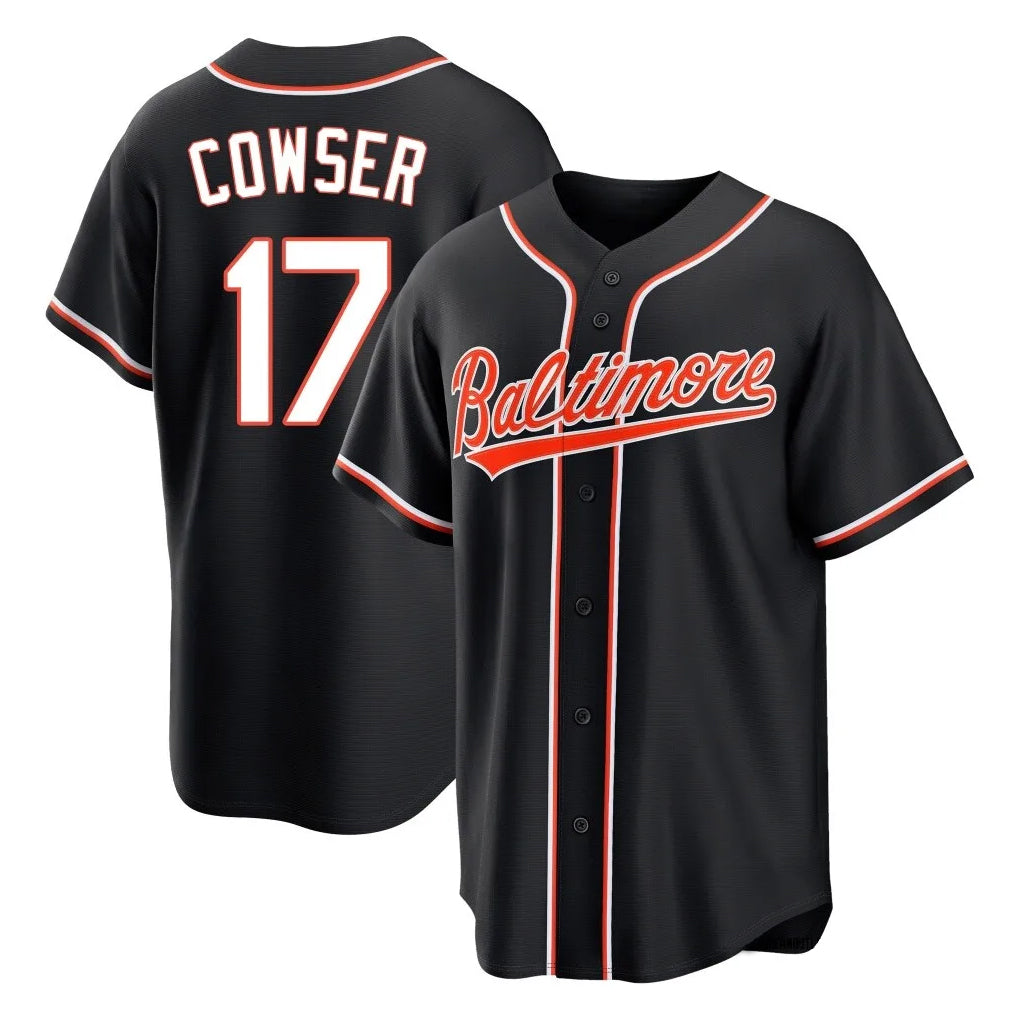 Seanshop B.Orioles #17 Colton Cowser Player Black Out Home Game Stitched Jerseys