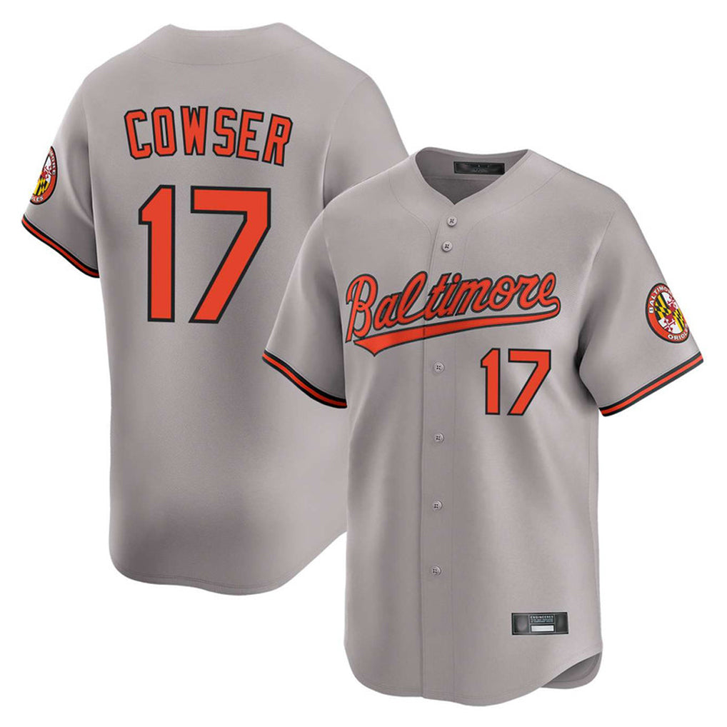 Seanshop B.Orioles #17 Colton Cowser Player Gray Limited Home Game Stitched Jerseys