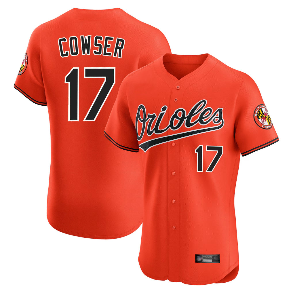 Seanshop B.Orioles #17 Colton Cowser Player Orange Limited Elite Home Game Stitched Jerseys