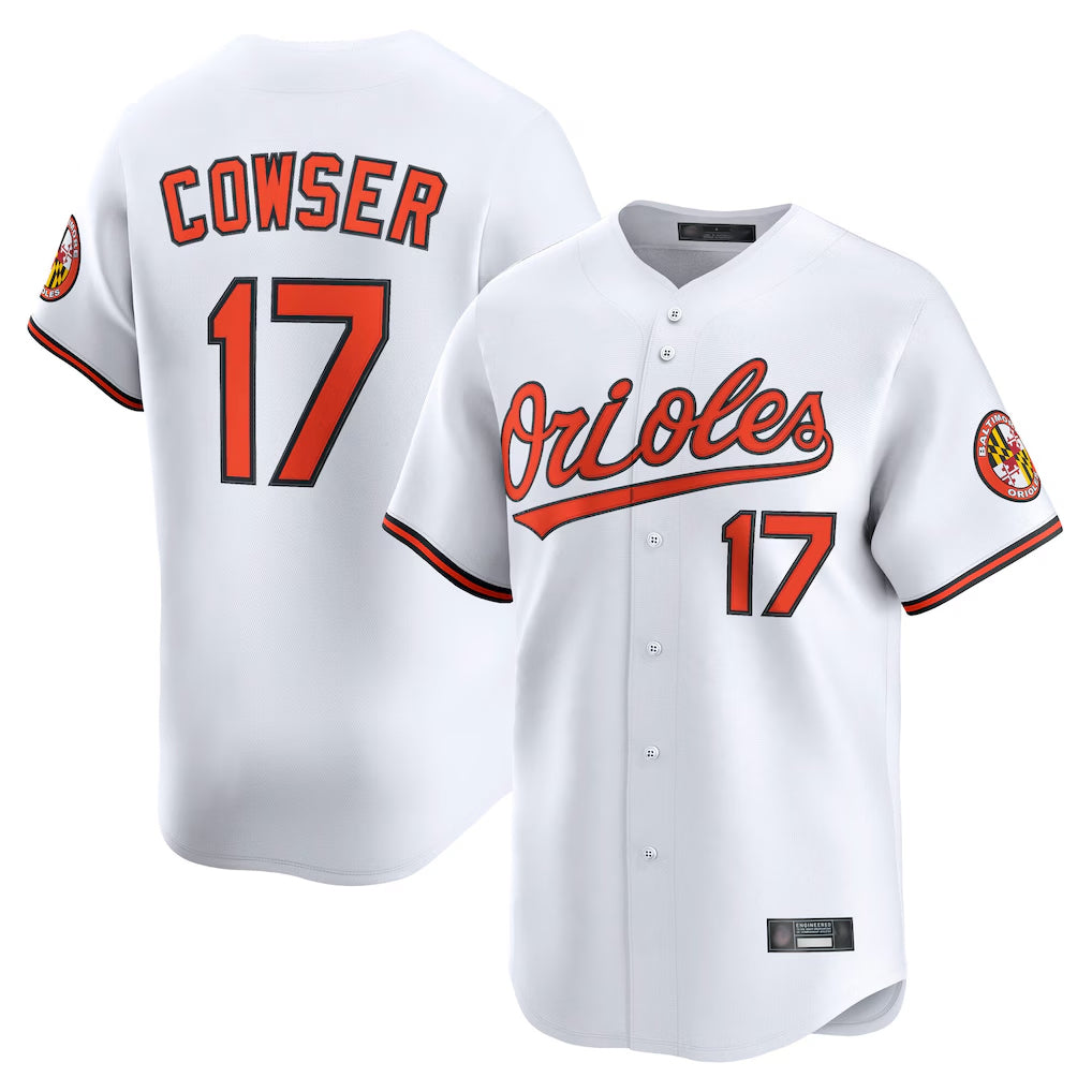 Seanshop B.Orioles #17 Colton Cowser Player White Limited Home Game Stitched Jerseys