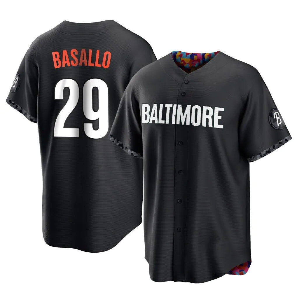 Seanshop B.Orioles #29 Samuel Basallo Player Black City Connect Home Game Stitched Jerseys