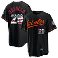 Seanshop B.Orioles #29 Samuel Basallo Player Black USA 250 Fourth of July Home Game Stitched Jerseys