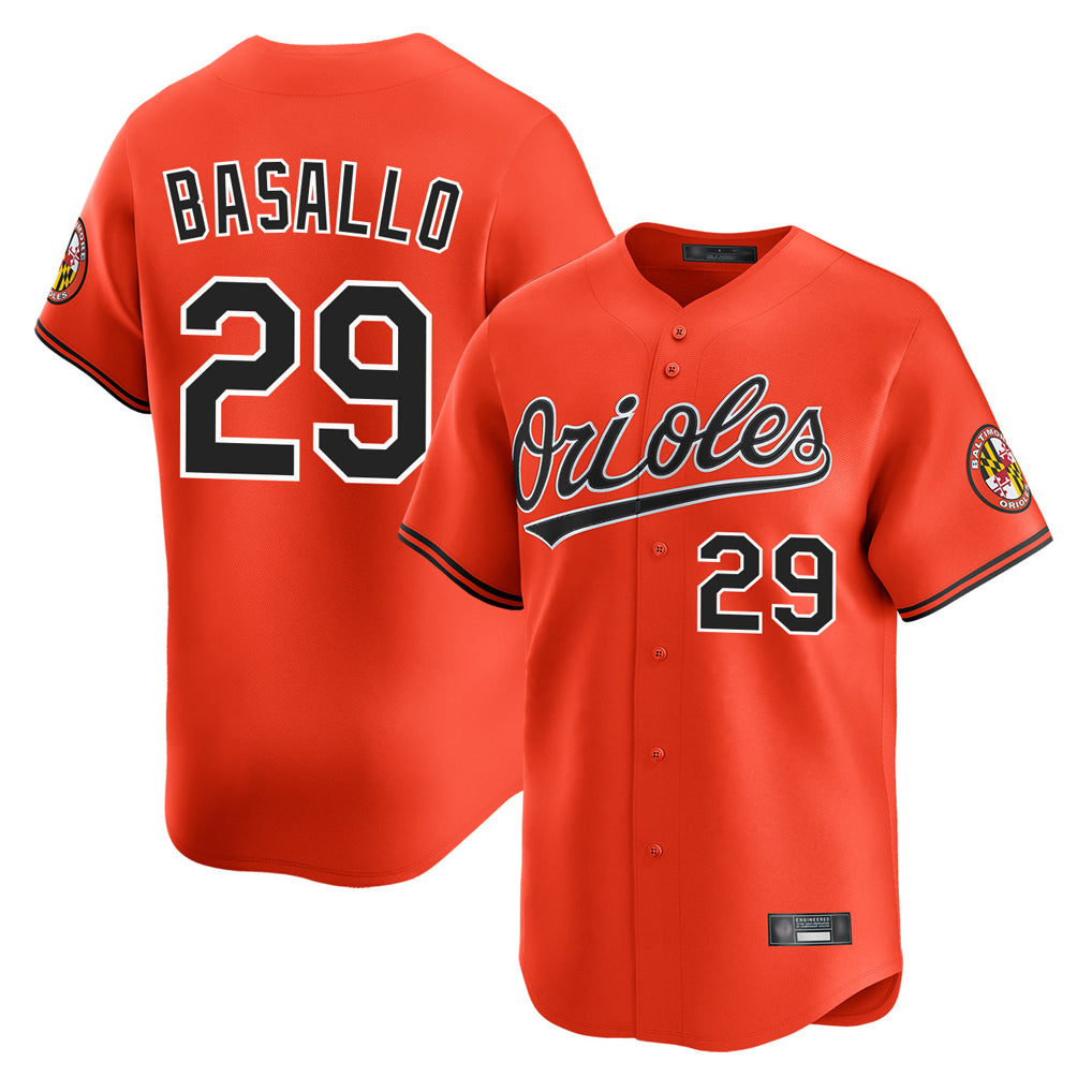 Seanshop B.Orioles #29 Samuel Basallo Player Orange Limited Home Game Stitched Jerseys