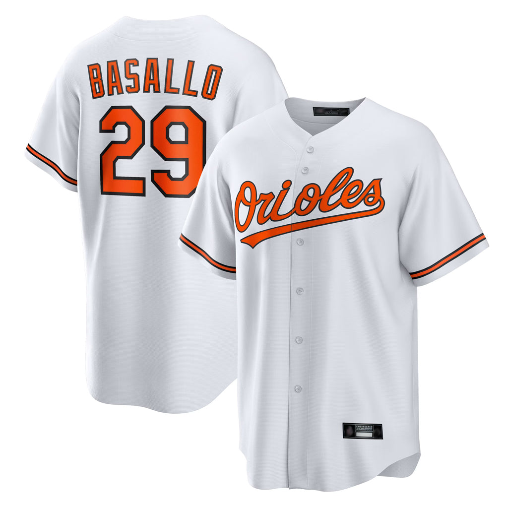 Seanshop B.Orioles #29 Samuel Basallo Player White Home Game Stitched Jerseys