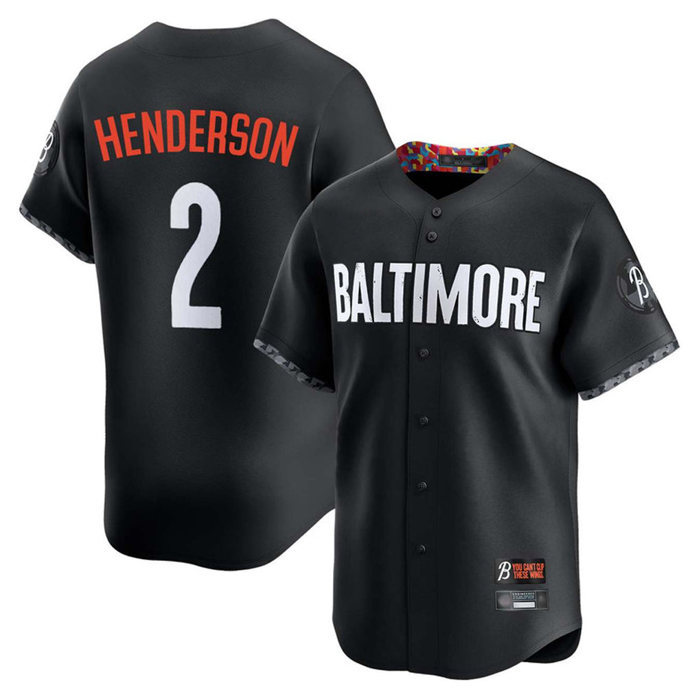 Seanshop B.Orioles #2 Gunnar Henderson Player Black City Connect Limited Home Game Stitched Jerseys