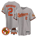 Seanshop B.Orioles #2 Gunnar Henderson Player Gray 30th Anniversary of 2131 Home Game Stitched Jerseys