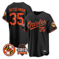 Seanshop B.Orioles #35 Adley Rutschman Player Black 30th Anniversary of 2131 Home Game Stitched Jerseys
