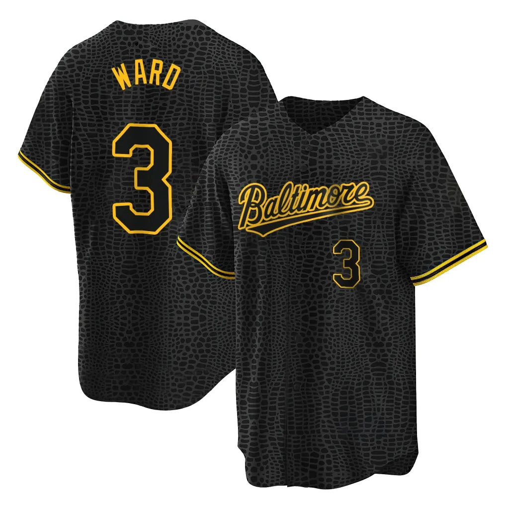 Seanshop B.Orioles #3 Taylor Ward Player Black Snake Skin City Home Game Stitched Jerseys