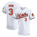 Seanshop B.Orioles #3 Taylor Ward Player White Limited Elite Home Game Stitched Jerseys