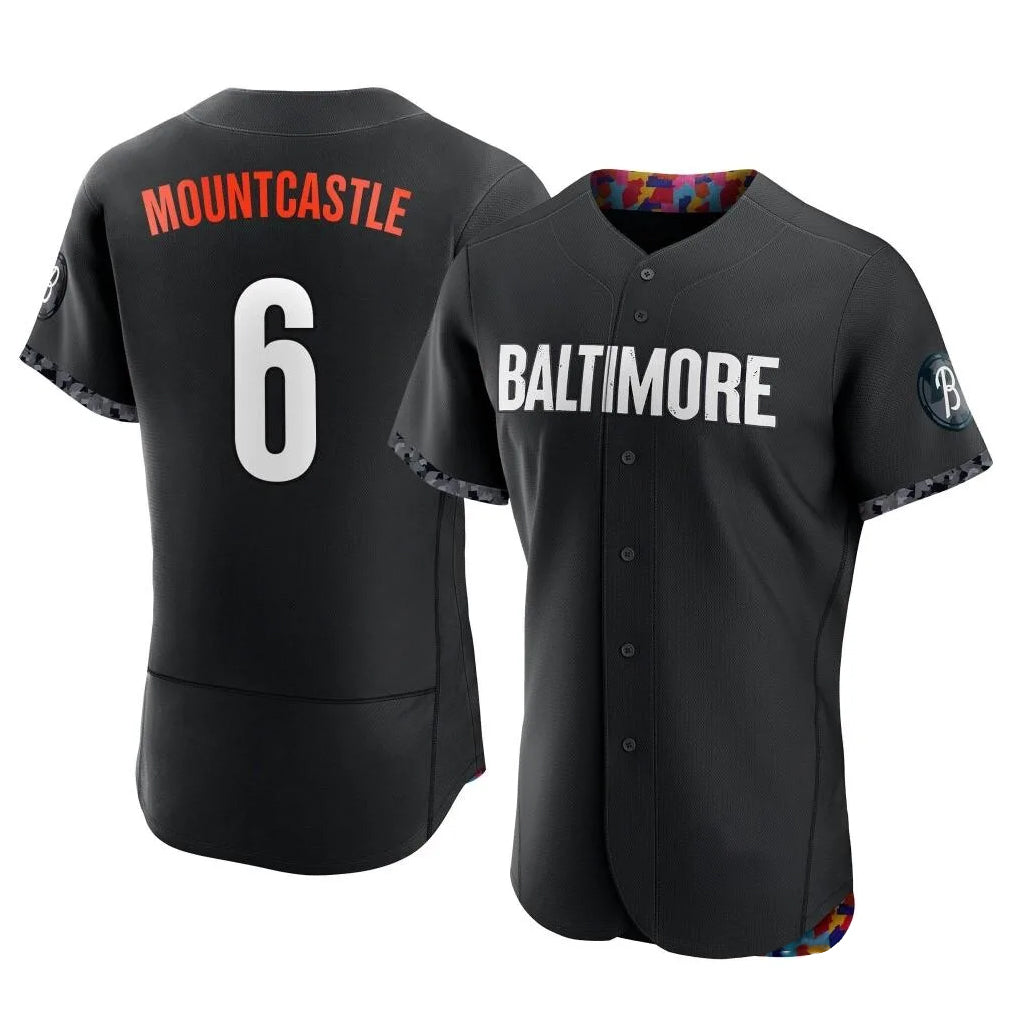 Seanshop B.Orioles #6 Ryan Mountcastle Player Black City Connect Limited Elite Home Game Stitched Jerseys