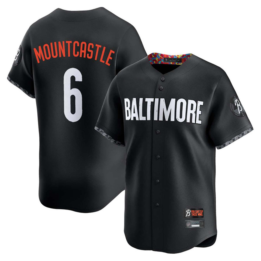 Seanshop B.Orioles #6 Ryan Mountcastle Player Black City Connect Limited Home Game Stitched Jerseys