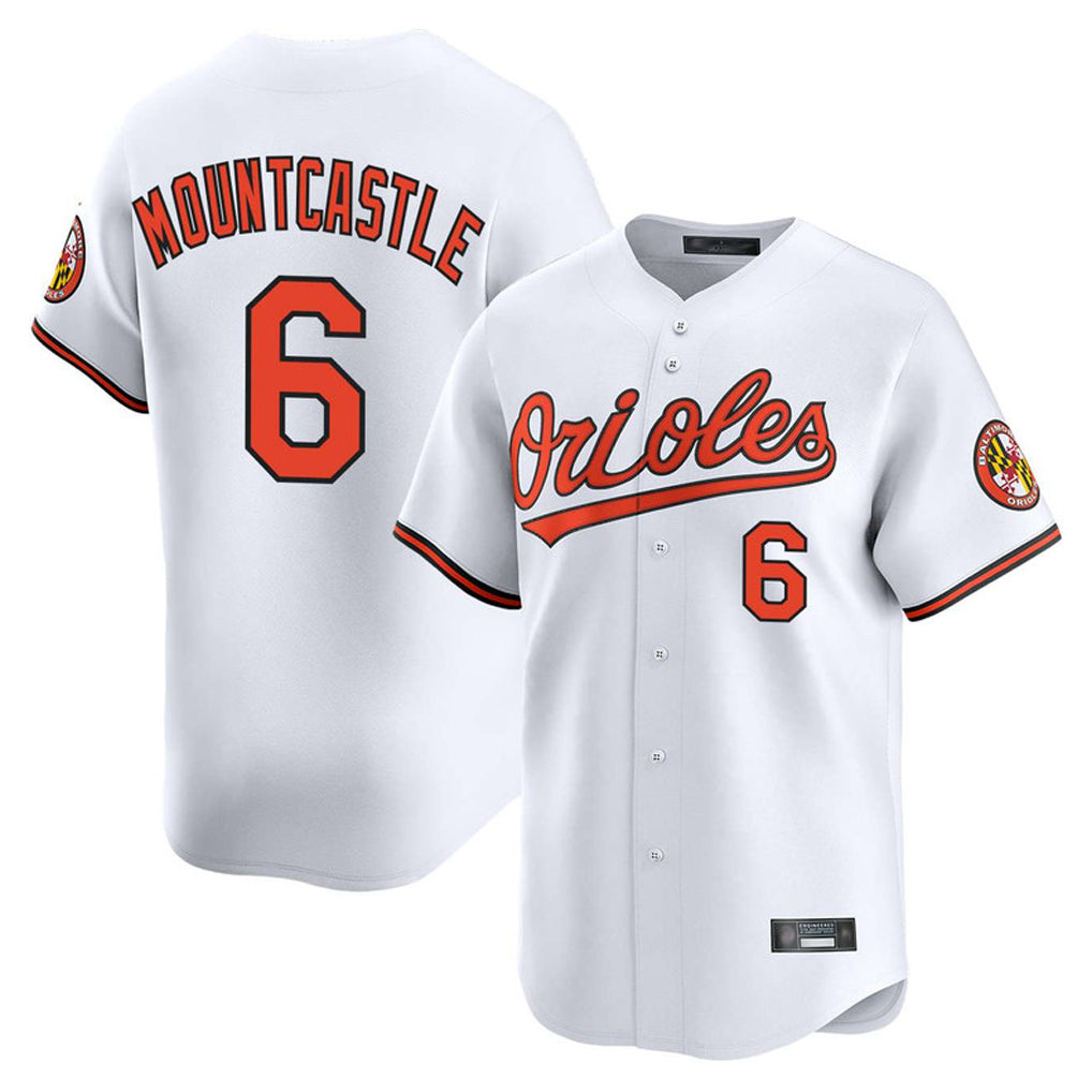 Seanshop B.Orioles #6 Ryan Mountcastle Player White Limited Home Game Stitched Jerseys