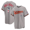 Seanshop B.Orioles #7 Jackson Holliday Player Gray USA 250 Fourth of July Home Game Stitched Jerseys