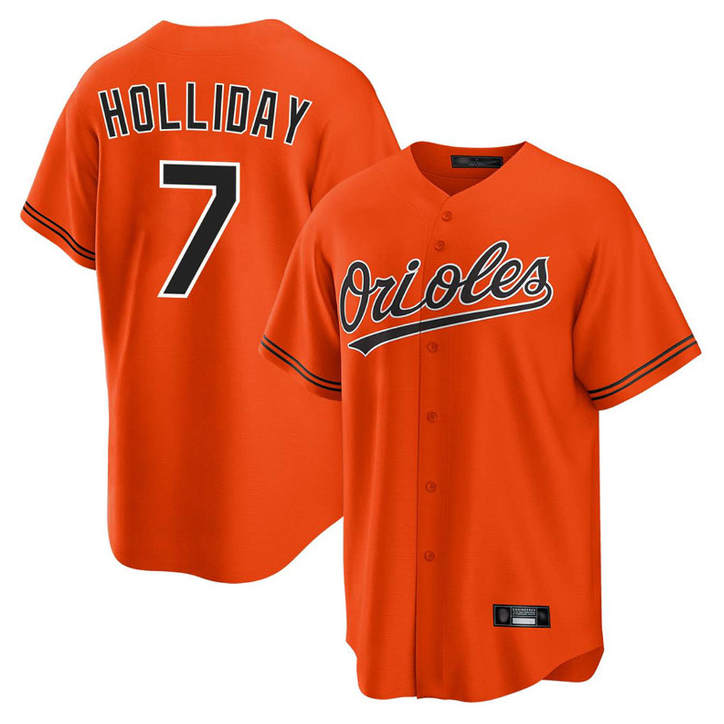 Seanshop B.Orioles #7 Jackson Holliday Player Orange Home Game Stitched Jerseys