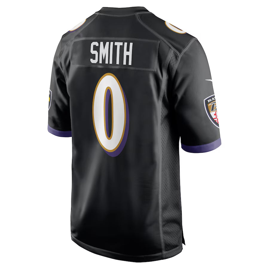 Seanshop B.Ravens #0 Roquan Smith Player Black Alternate Home Game Stitched Jerseys
