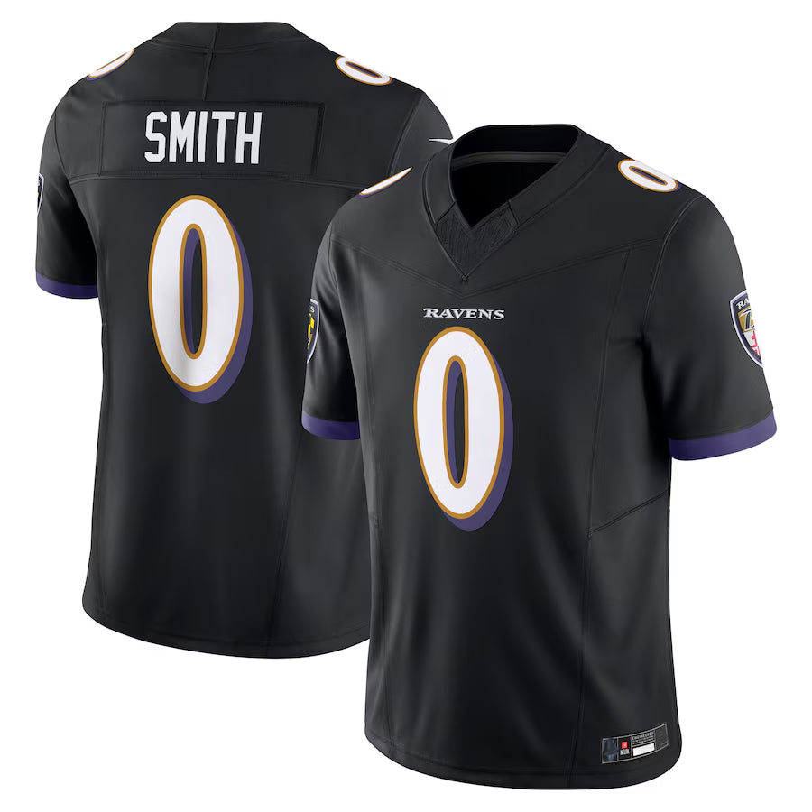 Seanshop B.Ravens #0 Roquan Smith Player Black Vapor F.U.S.E. Limited Stitched Jerseys