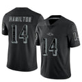 Seanshop B.Ravens #14 Kyle Hamilton Player Black REFLECTIVE Limited Stitched Jerseys