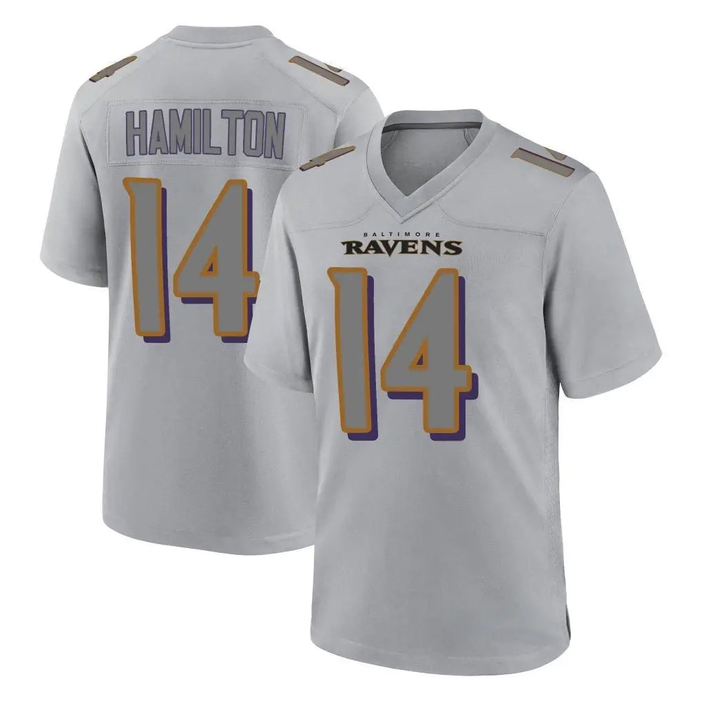 Seanshop B.Ravens #14 Kyle Hamilton Player Gray Replica Limited Stitched Jerseys