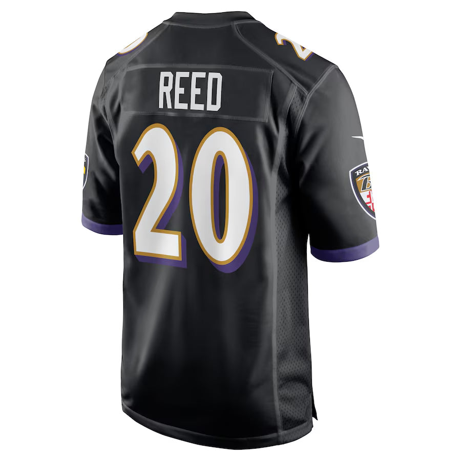 Seanshop B.Ravens #20 Ed Reed Player Black Alternate Game Home Stitched Jerseys