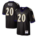 Seanshop B.Ravens #20 Ed Reed Player Mitchell & Ness Black Legacy Replica Stitched Jerseys