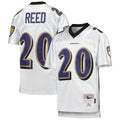 Seanshop B.Ravens #20 Ed Reed Player White Mitchell & Ness Platinum Legacy Limtied Football Jerseys