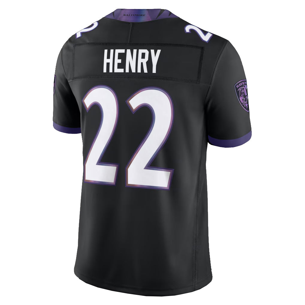 Seanshop B.Ravens #22 Derrick Henry Player Black Limited Elite Home Game Stitched Jerseys