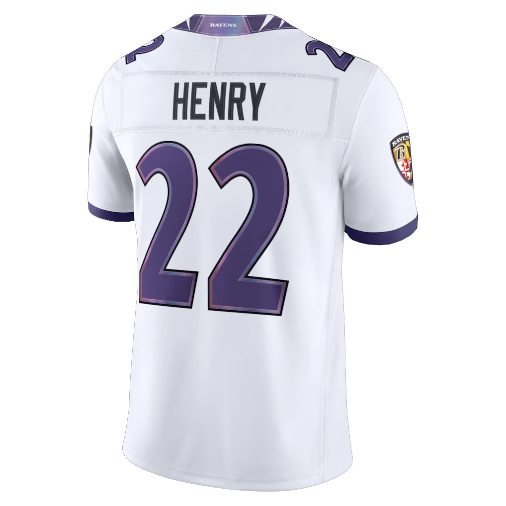 Seanshop B.Ravens #22 Derrick Henry Player White Limited Elite Home Game Stitched Jerseys