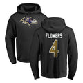 Seanshop B.Ravens #4 Zay Flowers Player Black Pullover Hoodie Stitched Jerseys