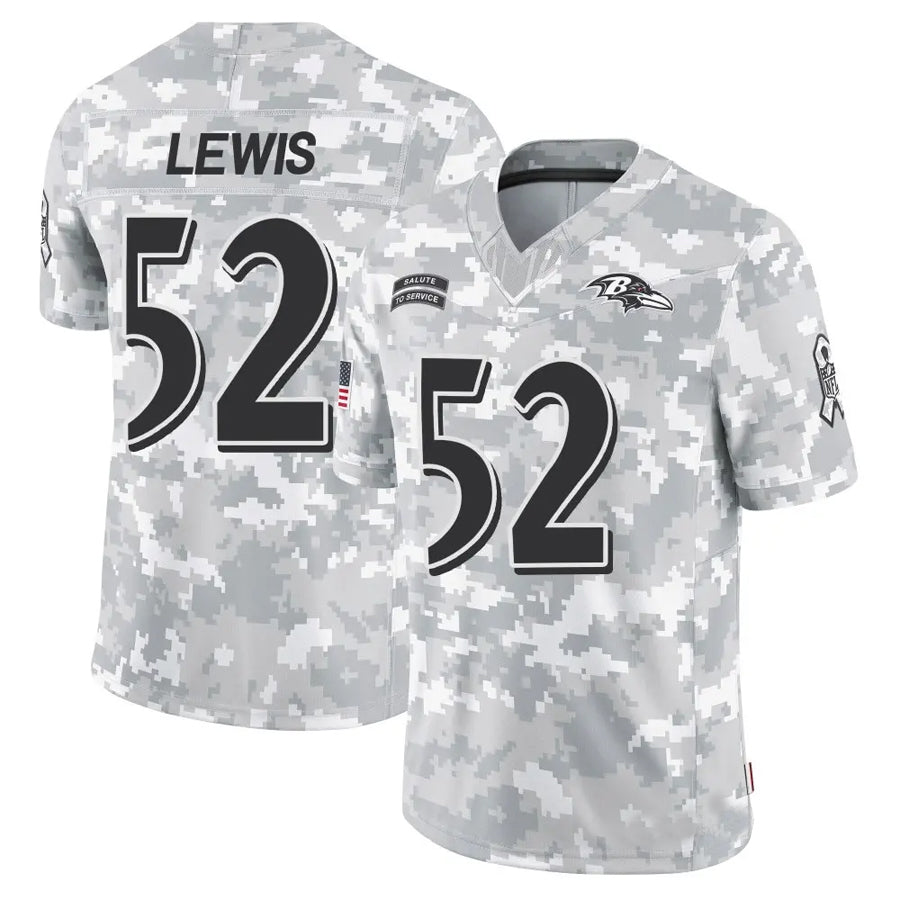 Seanshop B.Ravens #52 Ray Lewis Player Arctic Camo Salute to Service Limited Stitched Jerseys