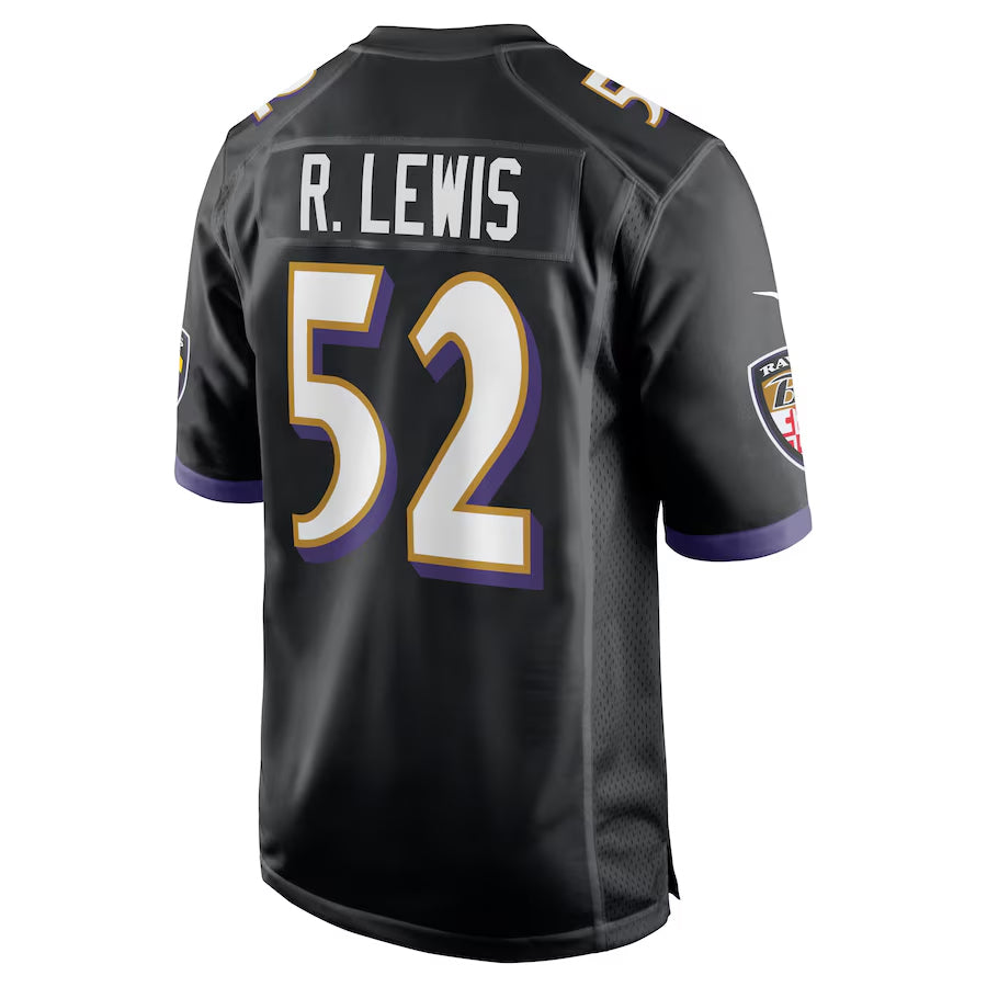 Seanshop B.Ravens #52 Ray Lewis Player Black Alternate Home Stitched Jerseys