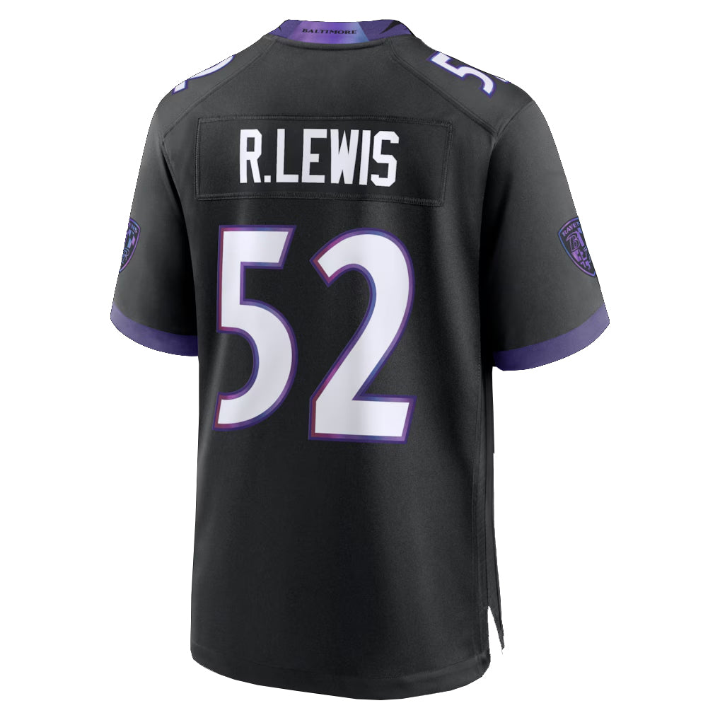 Seanshop B.Ravens #52 Ray Lewis Player Black Home Game Stitched Jerseys