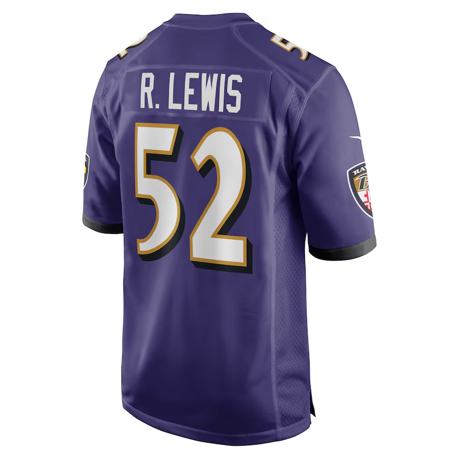 Seanshop B.Ravens #52 Ray Lewis Player Purple Alternate Home Stitched Jerseys