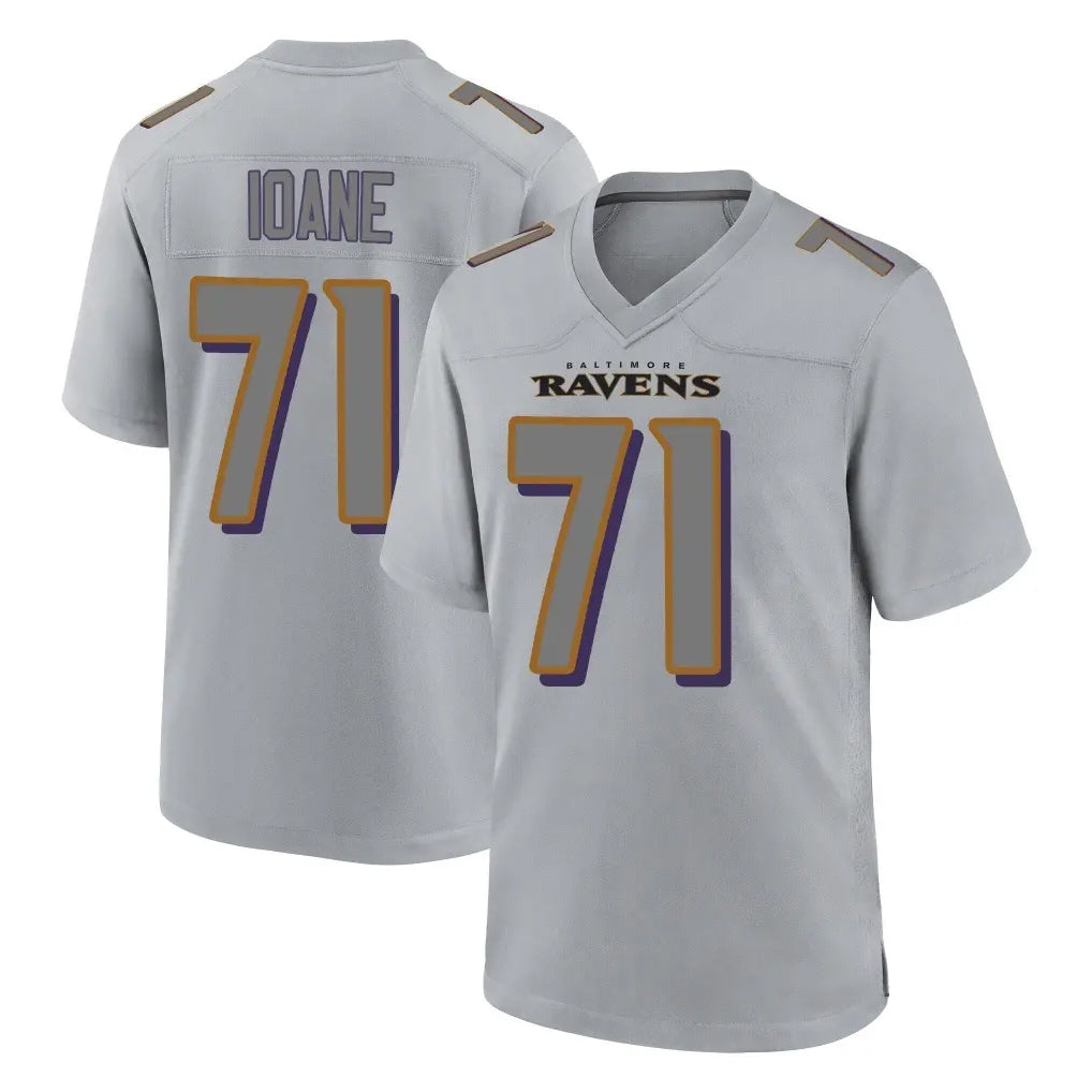 Seanshop B.Ravens #71 Olaivavega Ioane Player Gray Replica Limited Stitched Jerseys