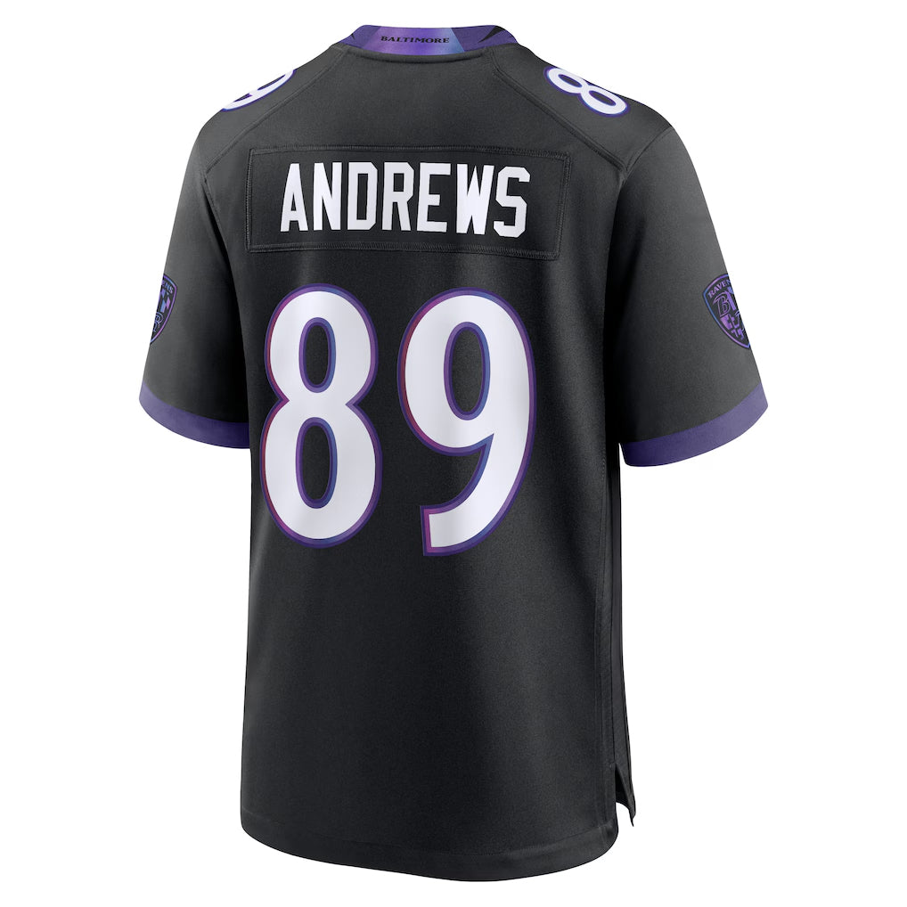 Seanshop B.Ravens #89 Mark Andrews Player Black Home Game Stitched Jerseys